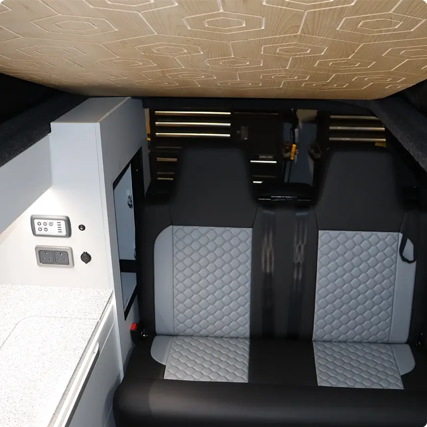 A close look at some interior seats